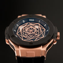 Lade das Bild in den Galerie-Viewer, VIXA Men design fashion trend automatic mechanical watch Da Vinci III black