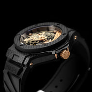 Men design fashion trend automatic mechanical watch Racing element （Carbon fiber）