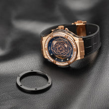 Lade das Bild in den Galerie-Viewer, Men design fashion trend automatic mechanical watch Da Vinci III black
